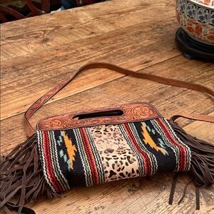 Artisan Multicolor Fringe Crossbody Bag